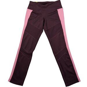 NEW Tangerine Port Rose Ribbed Leggings Athleisure Workout Size Medium‎